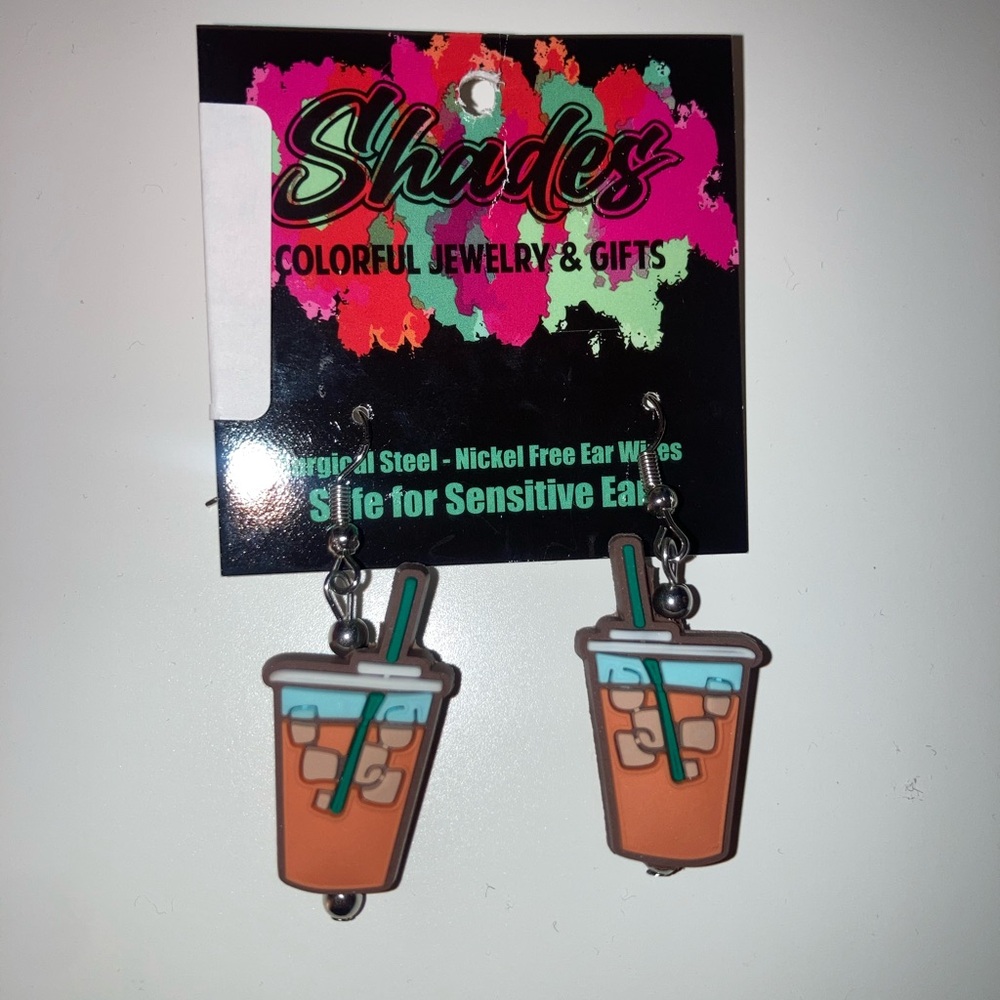 Iced Coffee Dangle Earrings